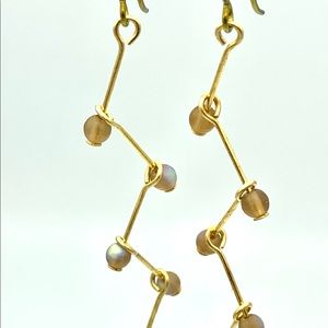 Galaxy Kinetic Atomic ZigZag Earrings Niobium